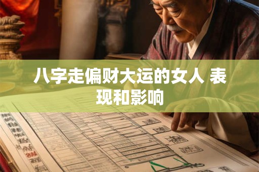 八字走偏财大运的女人 表现和影响