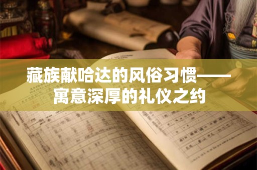 藏族献哈达的风俗习惯——寓意深厚的礼仪之约