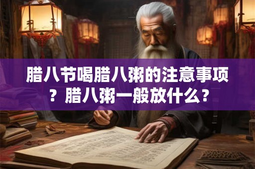 腊八节喝腊八粥的注意事项？腊八粥一般放什么？