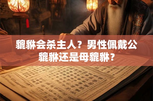 貔貅会杀主人？男性佩戴公貔貅还是母貔貅？