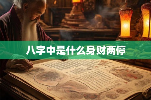 八字中是什么身财两停