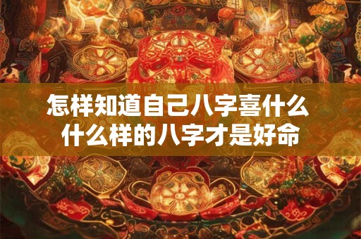 怎样知道自己八字喜什么 什么样的八字才是好命