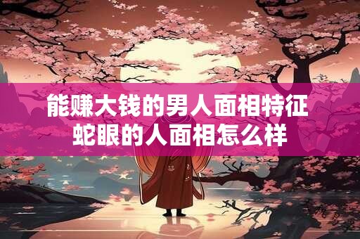 能赚大钱的男人面相特征 蛇眼的人面相怎么样