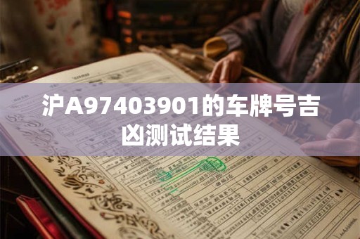 沪A97403901的车牌号吉凶测试结果