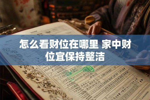 怎么看财位在哪里 家中财位宜保持整洁