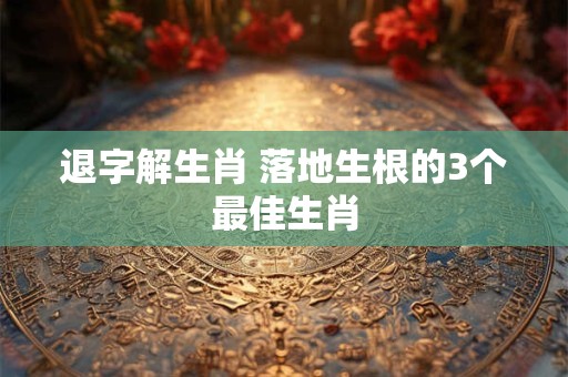 退字解生肖 落地生根的3个最佳生肖