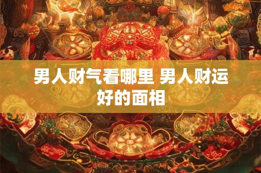 男人财气看哪里 男人财运好的面相