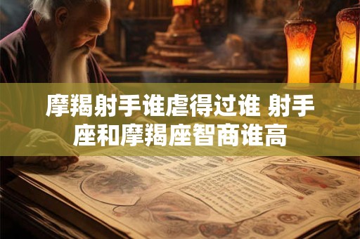 摩羯射手谁虐得过谁 射手座和摩羯座智商谁高