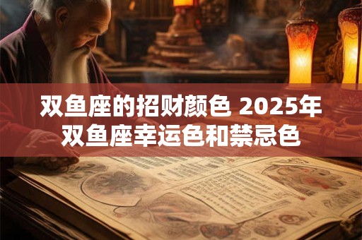 双鱼座的招财颜色 2025年双鱼座幸运色和禁忌色