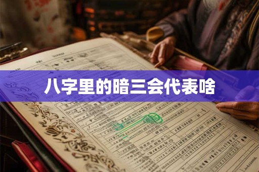 详细阅读:八字里的暗三会代表啥 八字里的暗三会代表啥