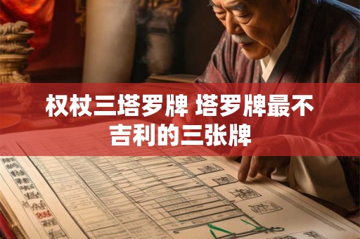 权杖三塔罗牌 塔罗牌最不吉利的三张牌