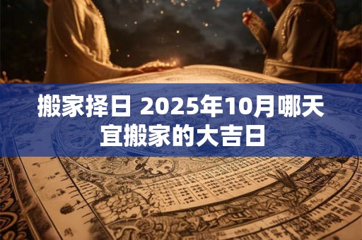 搬家择日 2025年10月哪天宜搬家的大吉日