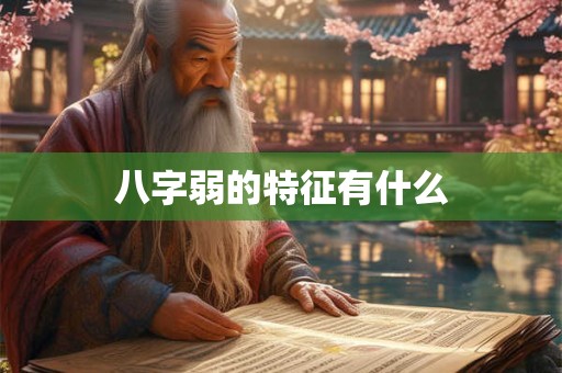八字弱的特征有什么