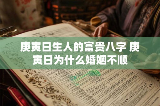 庚寅日生人的富贵八字 庚寅日为什么婚姻不顺
