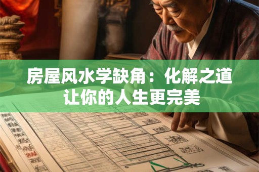 房屋风水学缺角：化解之道 让你的人生更完美