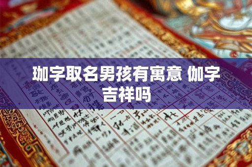 珈字取名男孩有寓意 伽字吉祥吗