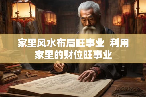家里风水布局旺事业  利用家里的财位旺事业