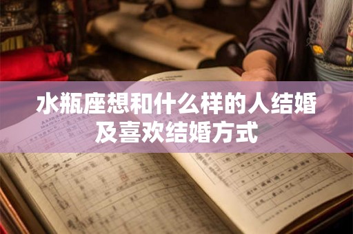 水瓶座想和什么样的人结婚及喜欢结婚方式