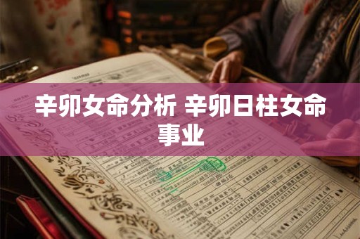 辛卯女命分析 辛卯日柱女命事业