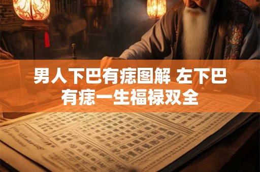男人下巴有痣图解 左下巴有痣一生福禄双全