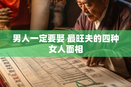 男人一定要娶 最旺夫的四种女人面相