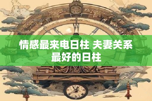 情感最来电日柱 夫妻关系最好的日柱