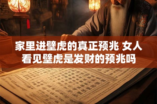 家里进壁虎的真正预兆 女人看见壁虎是发财的预兆吗