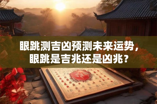 眼跳测吉凶预测未来运势，眼跳是吉兆还是凶兆？