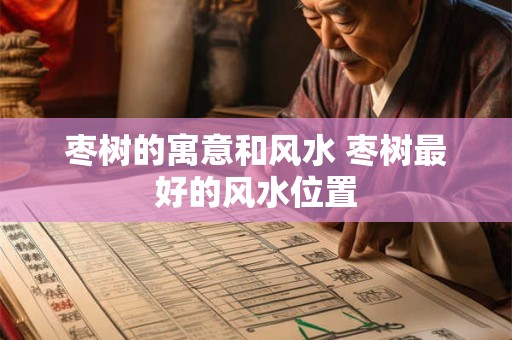 枣树的寓意和风水 枣树最好的风水位置