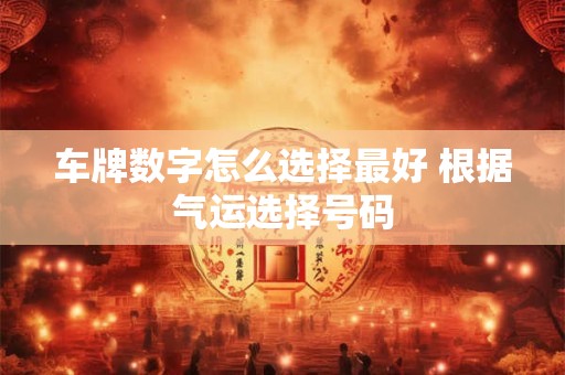 详细阅读:车牌数字怎么选择最好 根据气运选择号码 车牌数字怎么选择最好 根据气运选择号码