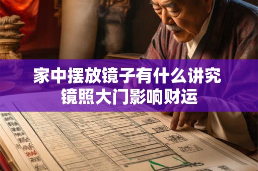 家中摆放镜子有什么讲究 镜照大门影响财运