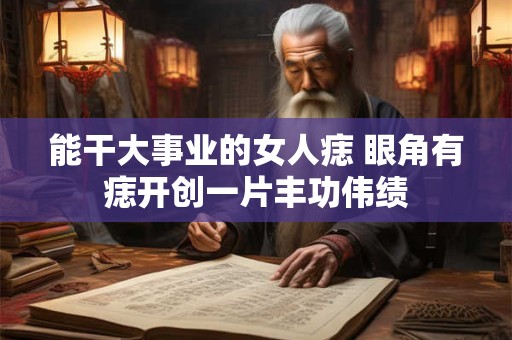 能干大事业的女人痣 眼角有痣开创一片丰功伟绩