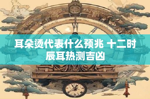 耳朵烫代表什么预兆 十二时辰耳热测吉凶