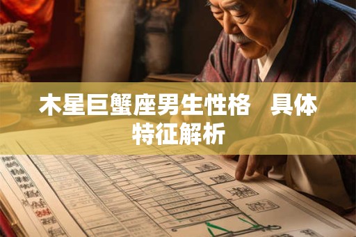木星巨蟹座男生性格   具体特征解析