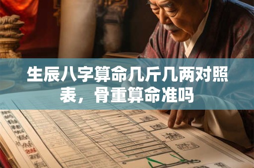 生辰八字算命几斤几两对照表，骨重算命准吗
