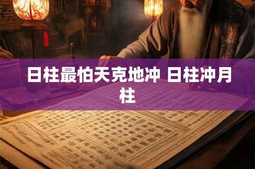 日柱最怕天克地冲 日柱冲月柱