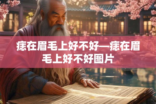 痣在眉毛上好不好—痣在眉毛上好不好图片