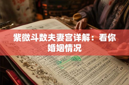 紫微斗数夫妻宫详解：看你婚姻情况