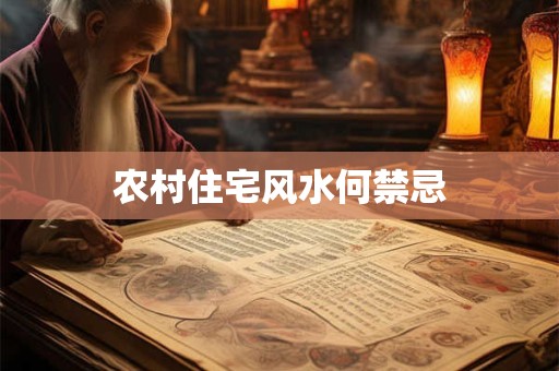农村住宅风水何禁忌