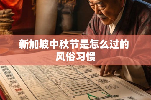 新加坡中秋节是怎么过的 风俗习惯