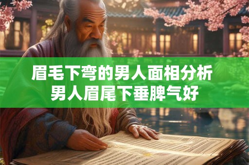 眉毛下弯的男人面相分析 男人眉尾下垂脾气好