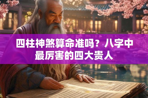 四柱神煞算命准吗？八字中最厉害的四大贵人