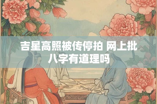 吉星高照被传停拍 网上批八字有道理吗