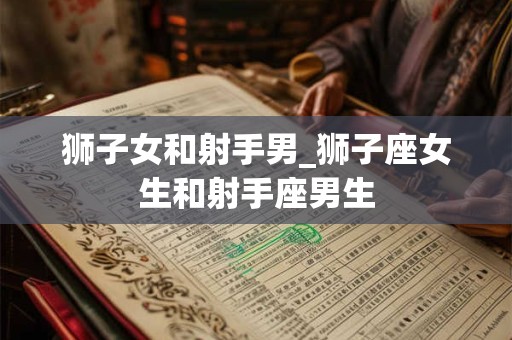 狮子女和射手男_狮子座女生和射手座男生