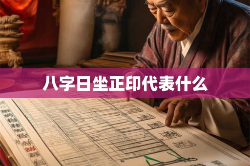 八字日坐正印代表什么