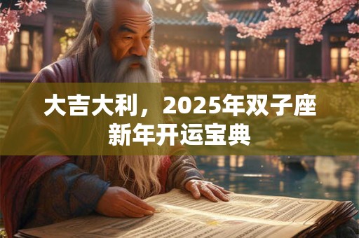 大吉大利，2025年双子座新年开运宝典