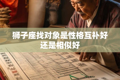 狮子座找对象是性格互补好还是相似好