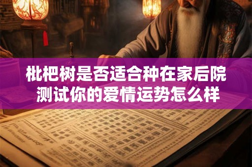 枇杷树是否适合种在家后院 测试你的爱情运势怎么样