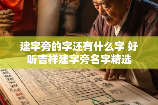 建字旁的字还有什么字 好听吉祥建字旁名字精选