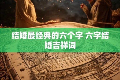 结婚最经典的六个字 六字结婚吉祥词